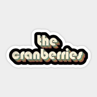 Vintage Cranberries Rainbow Letters Distressed Style Sticker